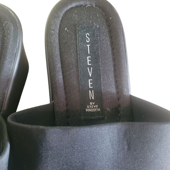 Steven by Steve Madden Y2K Platform Slides Sandals Womens 8 - 8.5 Black Boho 90s - Picture 8 of 9